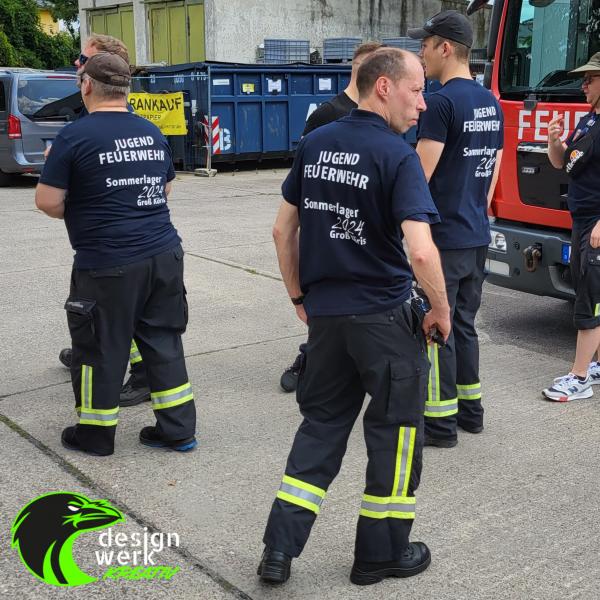 Flexfolie und DTF T-Shirts Sommerlager Feuerwehr