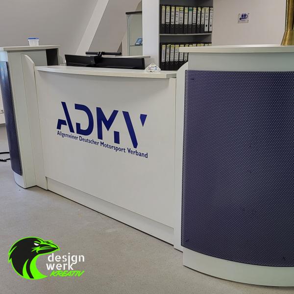 Beschriftung Empfangstresen